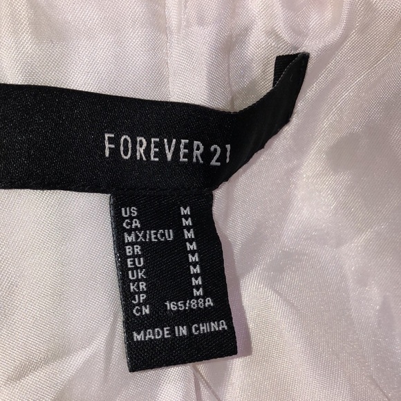 Forever 21 medium ivory fuzzy teddy bear sleeveless duster jacket - Picture 8 of 9